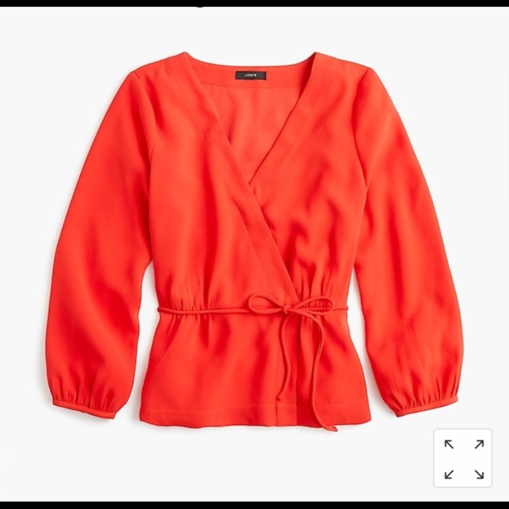 J. Crew faux wrap top.